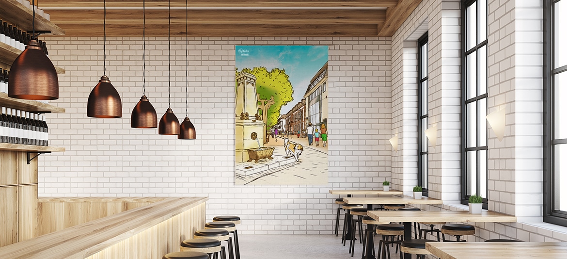 Kunstwerke Leinwand Bild Gemälde Restaurant